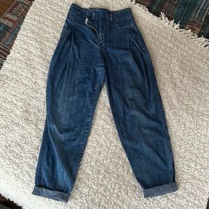 Z Cavaricci Vintage Pleated Parachute High Waisted Tapered Leg Jeans | Size 30